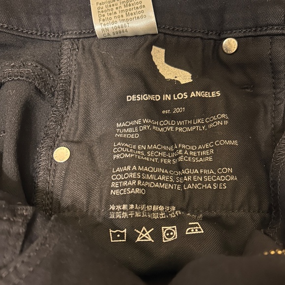 AG Very Black Womens Farrah Ankle High Rise Skinny Jeans Size 27R - Picture 9 of 11